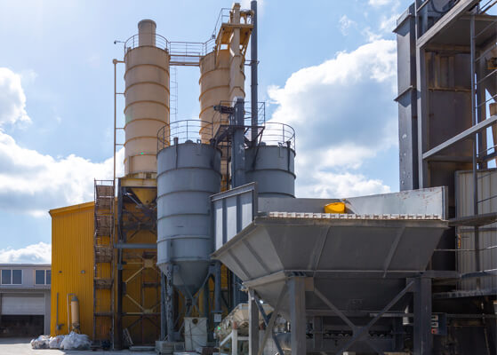 Exterior view of a Silica Sand Manufacturer facility